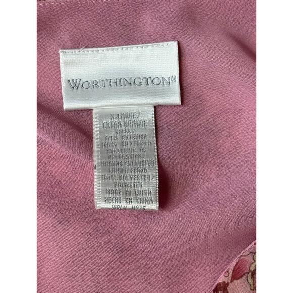 Y2K Silk Pink Floral Ruffled Blouse Size XL beaded Babydoll Fairy cottage LS - Picture 5 of 7